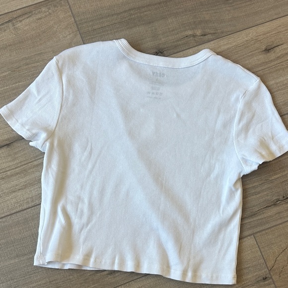 Obey ribbed White Tee with Brown Logo - Picture 5 of 5